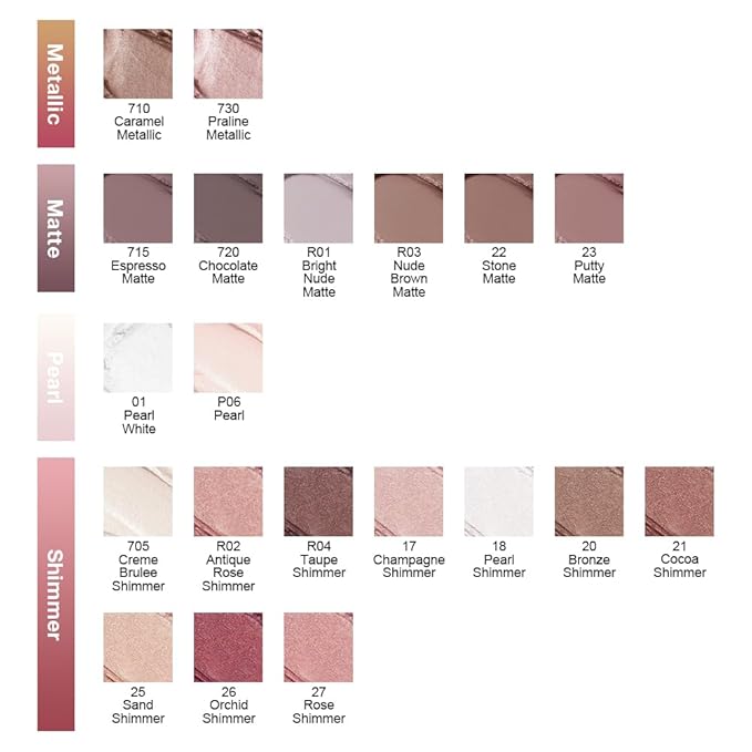 Single Cream Eye Shadow,Sand Shimmer Glitter Natural Nude Monochrome Eyeshadow Palette,Waterproof,Long Lasting Naturing-Looking,Vegan & Cruelty-Free,25