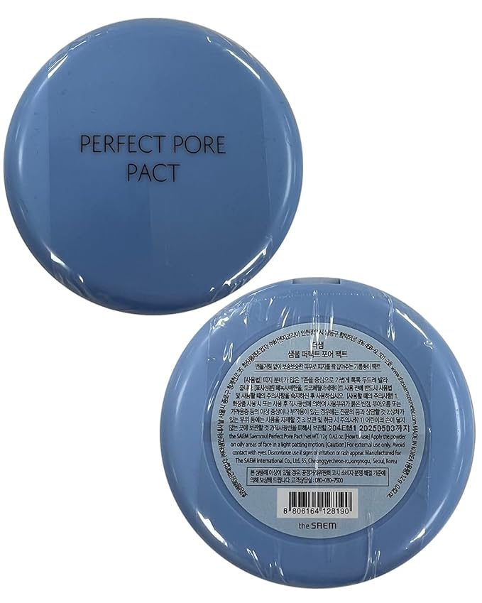 THESAEM Saemmul Perfect Pore Pact - Sebum Control Face Powder for Oil Absorption & Makeup Setting - Pore Blurring Pressed Compact Smooth Matte Finish - Korean Makeup Finishing Powder, 0.37 oz.