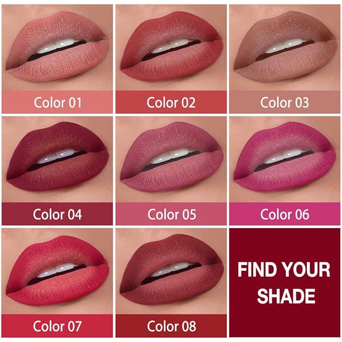 evpct Warm Pink Gradient Matte Lipstick Lip Liner Combo Set for Older Women Long Lasting Waterproof, Nude Pink Lips Stick Crayon Pencil Cream Lip Liner and Lipstick Combo Makeup, Flawless Ombre Effect
