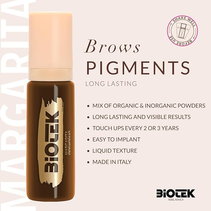 BIOTEK Brow Pigment Color for Long Lasting Makeup - Hybrid Long Lasting - Made in Italy (Margarita)