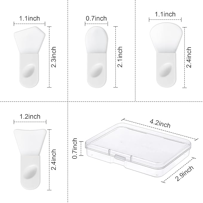 4PCS Face Mask Applicator Brushes, Philbinden Soft Silicone Face Mask Brush Portable Makeup Spatula for Cosmetic Mask, Mud, Clay Mask, Eye Mask, Body Lotion