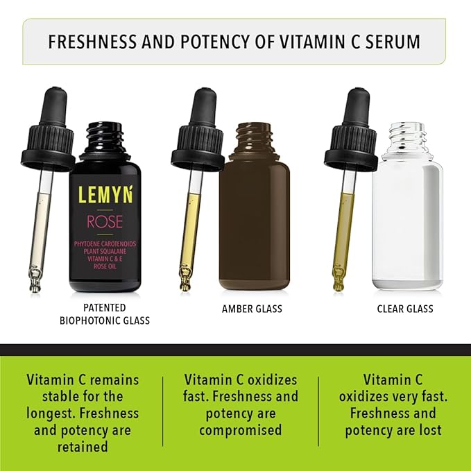 Squalane + Vitamin C Rose Oil | Enhanced with Carotenoids and Vitamin E | Freshly Made Face Oil | Hydrate & Firm | Small-Batch Artisan Skincare 30ml