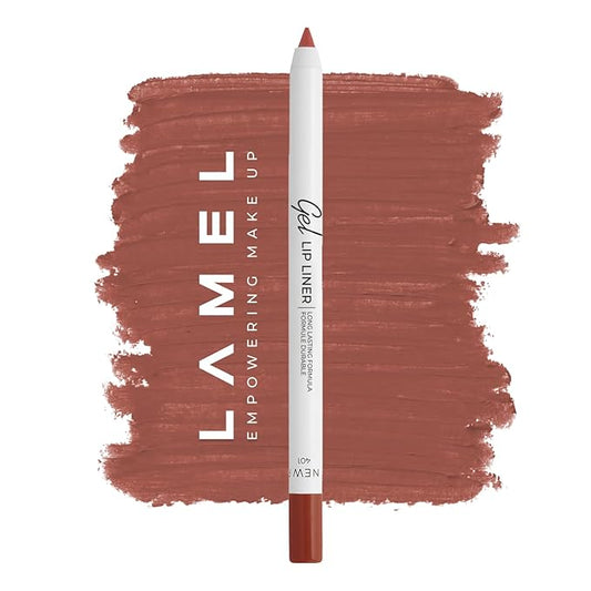 Matte Gel Lip Liner Pencil | Weightless & CreamyTexture - Sharpenable - Longwear & Waterproof - High Pigmented & Flawless Finish - Cruelty-free & Paraben-Free, 401, 1,7g/0.05oz. (Coral)
