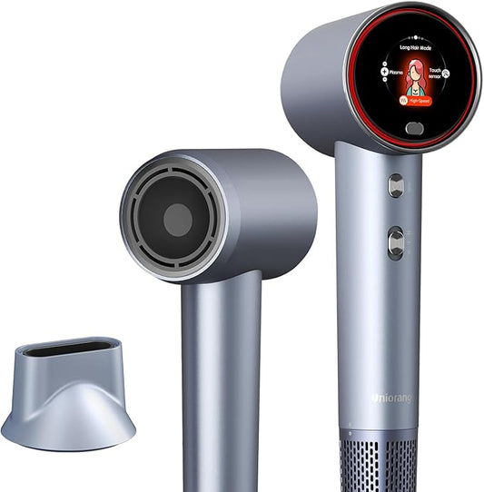 Intelligent Hair Dryer with 1 Billion Plasma | Professional High-Speed Blow dryers LCD Display & Grip Sensor Function | 5 Blowing Mode for Adults and Children Removing Frizz Hair Health