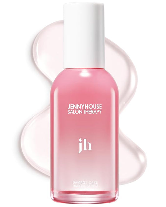JENNYHOUSE Salon Therapy Damage Care Hair Oil Serum - Korean Beauty Hair Protection Nourishing - Frizz Control, Shine Treatment for Dry Hair - Floral Musk Scent - 3.38 fl.oz