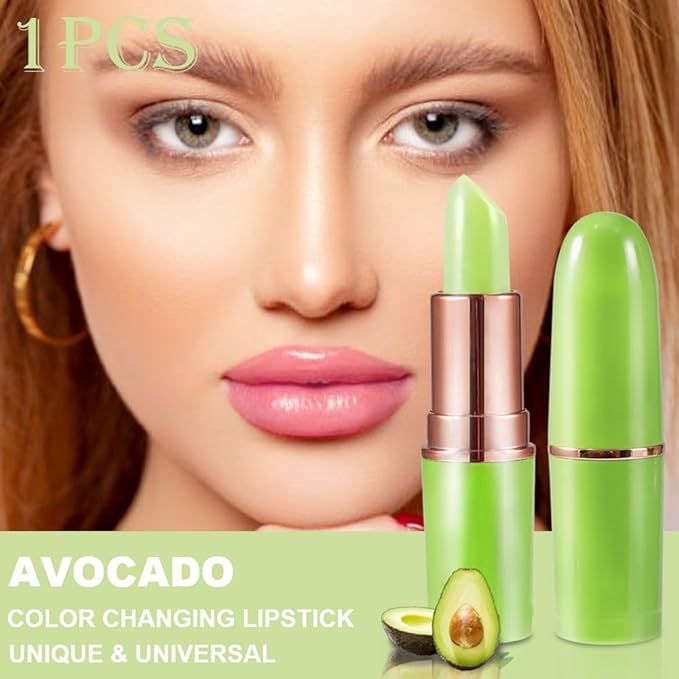 BINGBRUSH Aloe vera Color Changing Lipstick,Moisturizer Long Lasting Lip Care Magic Lip Gloss,Makeup Lipstick Set (1pc 10#Avocado, A-1pc)
