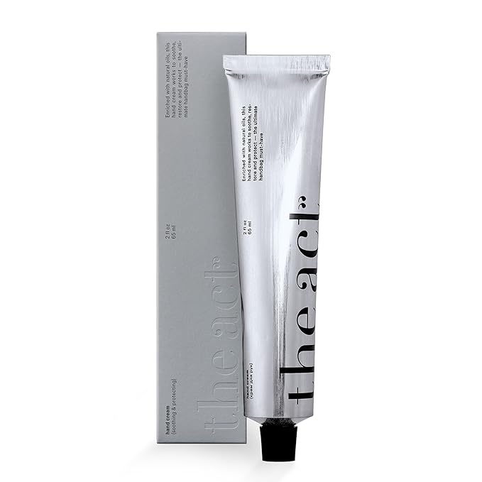 The Act Hand Cream for Women & Men, Lamellar Technology with Vitamins A & E for Deep Hydration and Anti-Aging, Moisturizing, Organic, Vegan (2 Fl Oz, Subtle Herbal)