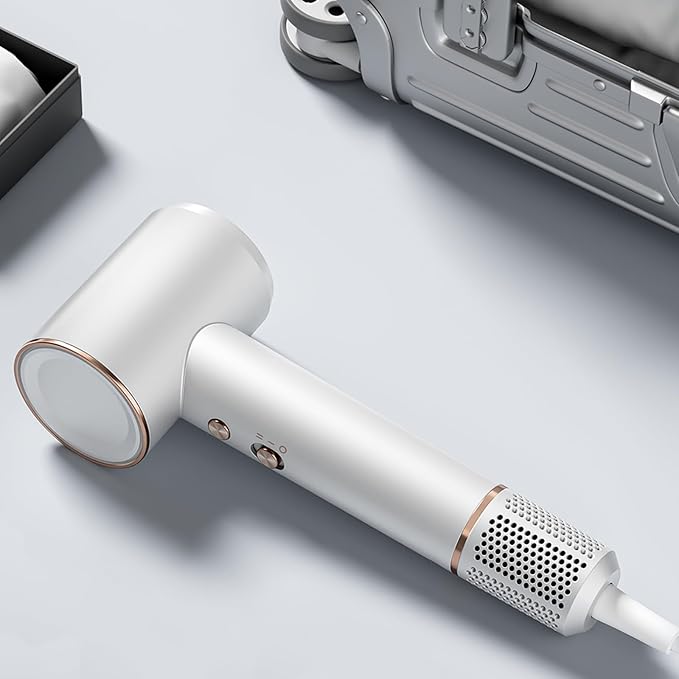 High-Speed Ionic Hair Dryer:3Min Fast Dry with Brushless Motor - Quiet, Mini Portable Hair Dryer Hair Care with Diffuser for Curly Hair Salon Home Travel for Women/Men/Baby/Pet
