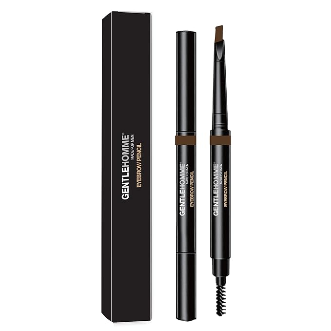 Eyebrow Pencil - Men’s Brow Pencil - 2-in-1 Brow Brush & Lead Pencil - Shape, Define & Fill In Eyebrows - Ultra-Thin - Long-Lasting Color - Vegan - Brown - 1pk