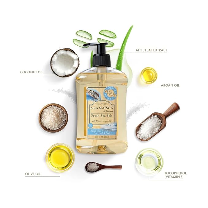 A LA MAISON, Soap Liquid French Sea Salt, 16.9 Fl Oz