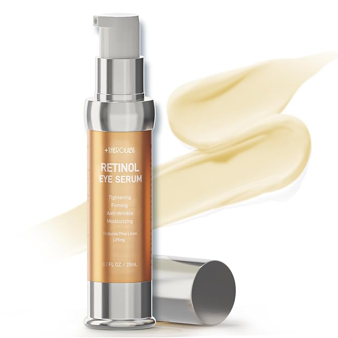 Retinol Eye Cream for Anti-Aging & Wrinkles – Firming, Hydrating & Repairing Eye Serum with Niacinamide, Hyaluronic Acid, Vitamin E & Bifida Ferment Lysate, 0.7 Fl Oz (Pack of 1)