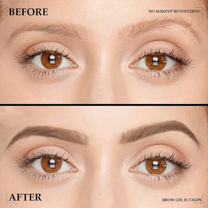 Tinted Thickening Brow Mascara,Brow Fast Sculpt,Waterproof, Transfer-proof, Brush to Fill in Eyebrows and Cover Gray Hairs - Cruelty Free - Light Medium Brown (1pc 01 Taupe)