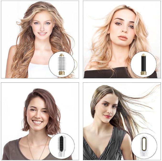 Hair Dryer Brush 5 in 1, Negative Ion Blow Dryer Brush Set Upgrade Hot Air Brush Air Styler Curling Wrap Air Curler, Curling Iron Hair Styling Tools As A Gift for Straight/Curl/Drying/Smoothing