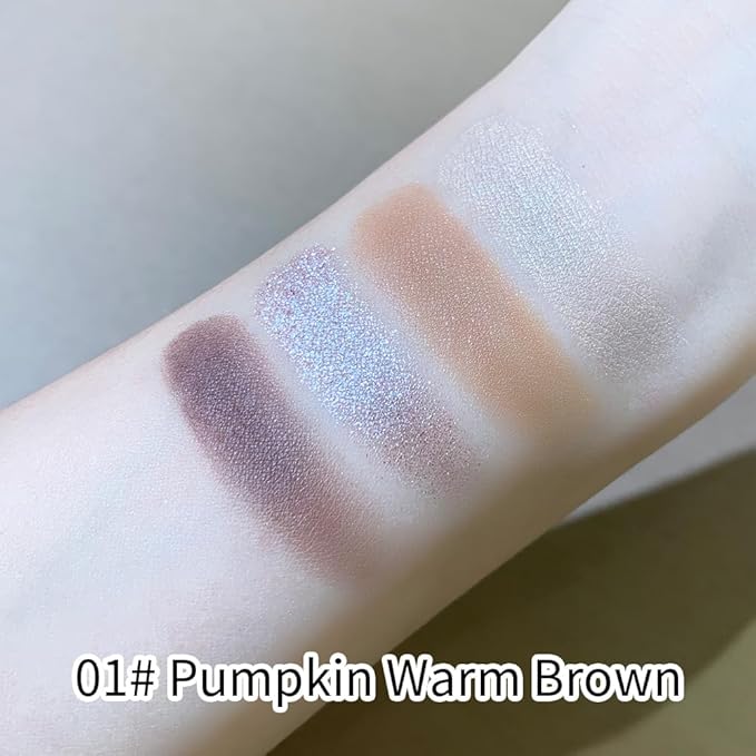Matte Diamond Eyeshadow Palette, Shimmer Pearlescent Shades Metallic, Duo-Chrome, Glitter Sparkle and Soft Mud Textures, Natural Even Pigment for Brightening,Contouring and Multi-Look Eye Makeup-1#