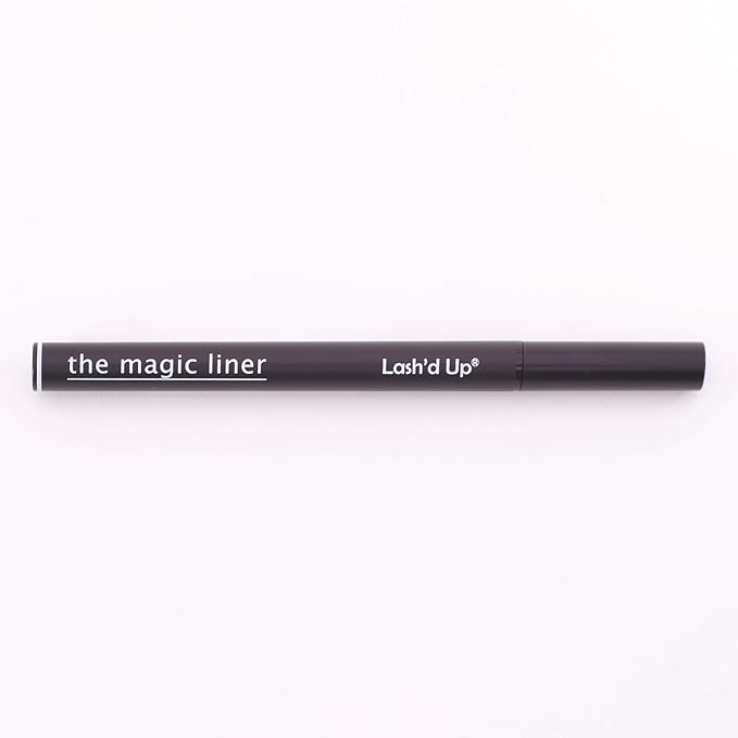 Lash'd Up Glue Liner Pen (Extra Strong, Clear & Black) Magic Self-Adhesive Eyeliner Full-size 0.032 Oz. (2 PCS, Clear & Black, Extra Strong)