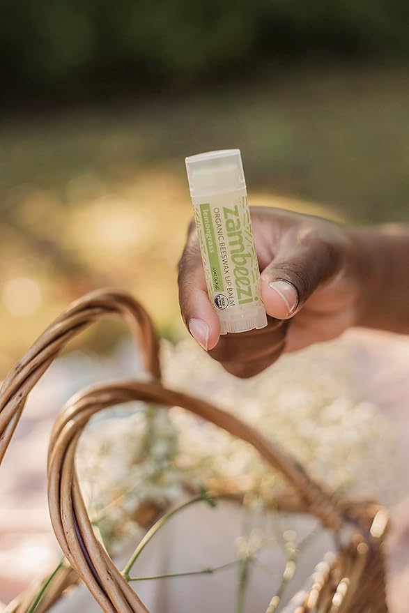 Organic, Fair Trade Beeswax Lip Balm - Variety 3 Pack (Suncare, Tangerine and Lemongrass) - Ethically Sourced
