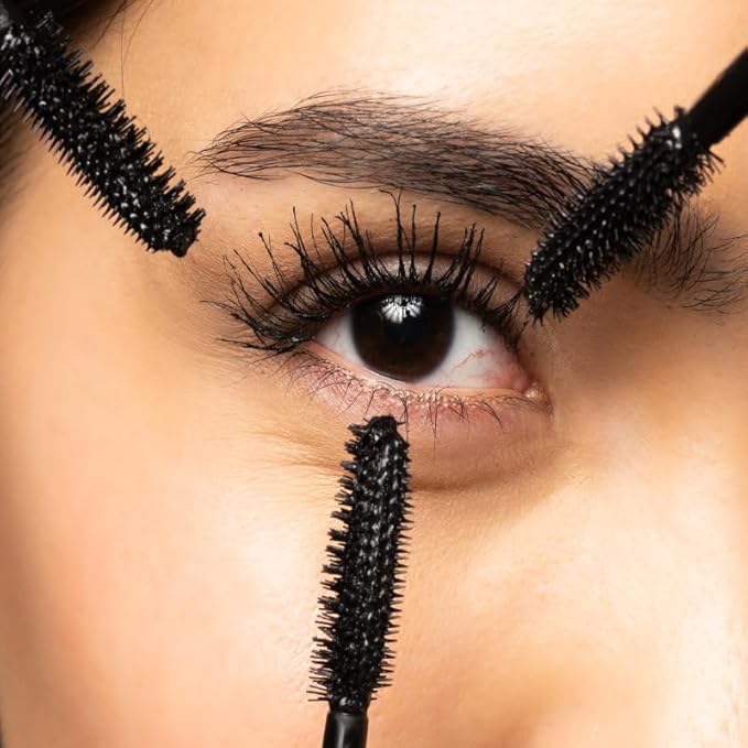 Quadra 4-in-1 Mascara | Serum, Primer, Tubing, and Mascara | Boosts Volume, Length, and Lift of Lashes | Biotin Serum | Primer & Tubing Mascara in Black for Healthy Eyelashes