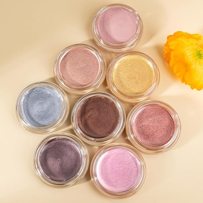 Gold Mousse Shimmer Monochrome Eyeshadow, Neutral Matte Cream Monochrome Eye Shadow Pallette, Long-Lasting Waterproof Blendable sombras para ojos, Mini Eyeshadow(05#, Pack of 1)