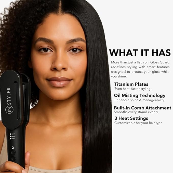 InStyler Gloss Guard Titanium Misting Styling Iron