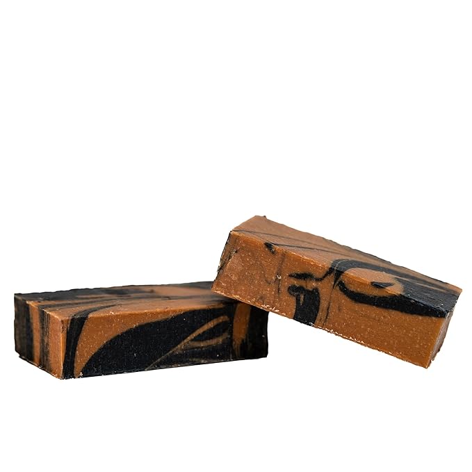 Live Bearded All-Natural Bar Soap for Men, 6-Pack of 5 oz - Made in the USA - Exfoliates and Moisturizes - Charcoal, Pumice, Shea Butter | 1880 Scent - Bourbon, Bitters, Citrus
