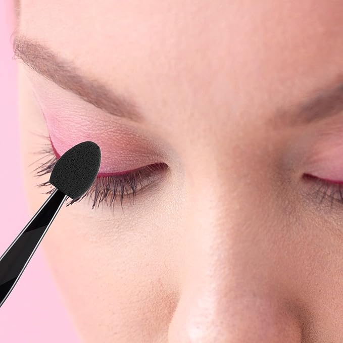 Eyeshadow Applicators, 100 Pack Disposable Eyeshadow Brush Set Mini Dual Sides Eye Shadow Brushes Portable Travel Eye Shadow Applicator Sticks Multipurpose Lips Eye Makeup Brushes for Women