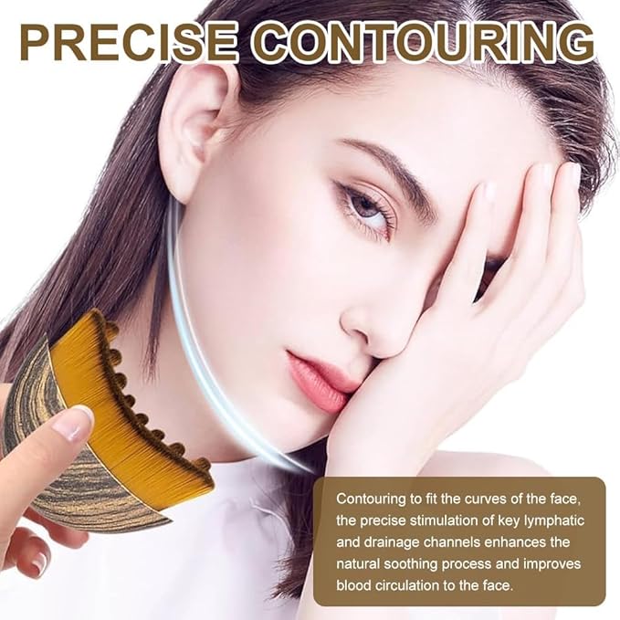 New Lymphatic Contour Face Brush, Lymphatic Drainage Massager for Face,Ergonomically Designed to Fit The Skin Precisely and Relieve Fatigue