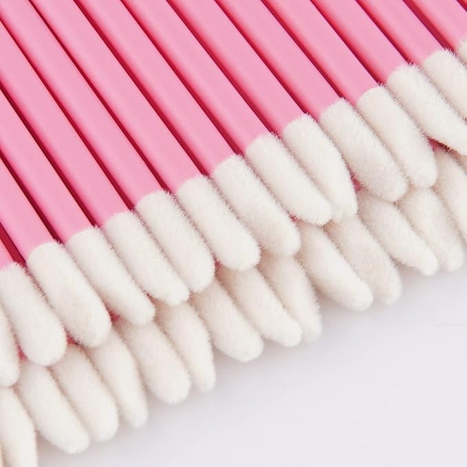 Pink Lip Wands Applicators Disposable - Vaincre 500PCS Lip Brush, Lipstick Make Up Lint Free Brush Gloss Wands, Makeup Applicator Beauty Tool Kits