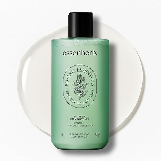 Tea Tree 90 Calming Toner | Vegan | Real Tea Tree | Sebum Control | Mild Formula, Korean Skincare (320ml, 10.82oz)