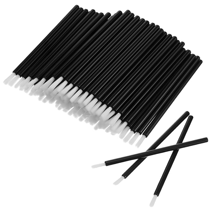 Disposable Brush Applicators, 100pcs PYO Cookie Paint Brushes Mini Nail Polish Brushes Disposable Applicators Makeup Lip Brush for Lipstick, Lip Gloss, Nail Polish, Cookies, Cleaning