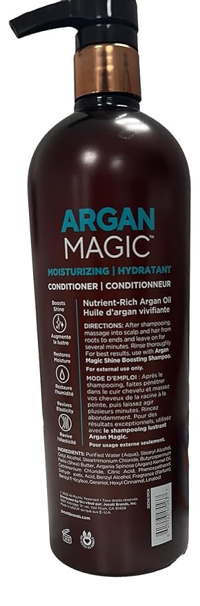 Argan Magic Moisturizing Conditioner - Detangle, Hydrate, and Repair Dry and Chemically-Damaged Hair Types | Nutrient-Rich | Made in the USA, Paraben Free, Cruelty Free (32 oz)