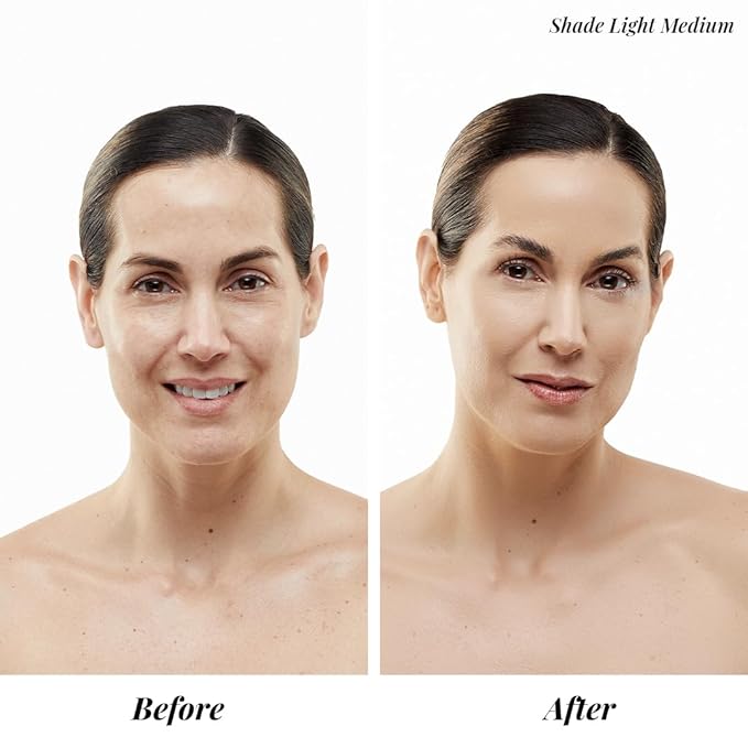 MagicMinerals AirBrush Foundation by Jerome Alexander – 2pc Set with Airbrush Foundation and Kabuki Brush - Spray Makeup with Anti-aging Ingredients for Smooth Radiant Skin - Bright Light