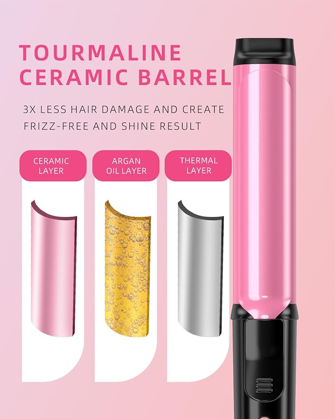 DORISILK Mini Curling Wand Travel Size，Dual Voltage Curling Iron for European and International Voltage,1 Inchl Barrel Curling Iron for Short Hair,