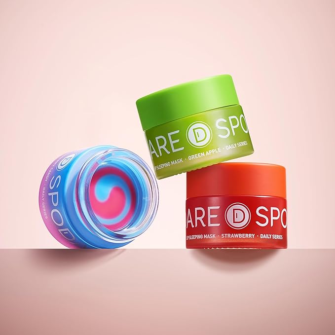 Sleeping Lip Mask Strawberry - Overnight Lip Treatment, Lip Care Hydration, Repair for Dry Cracked Lips, Vitamin C, Soft and Nourished Lips Overnight, Christmas, with Shea Butter - 0.42 Fl Oz
