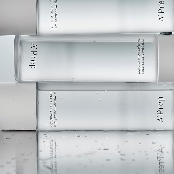A'Prep Cactus Balancing Toner – Lightweight Hydrating Facial Toner with Jeju Cactus Extract, Hyaluronic Acid & Panthenol for Refreshing Skin, Korean Skincare, 150ml