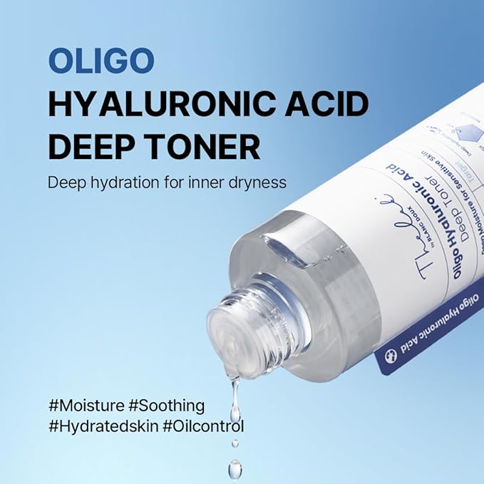 Oligo Hyaluronic Acid Hydrating Toner, 200ml (6.76 fl. oz.) – Deep Moisture, Skin-Smoothing & Oil-Water Balance for Dry and Sensitive Skin