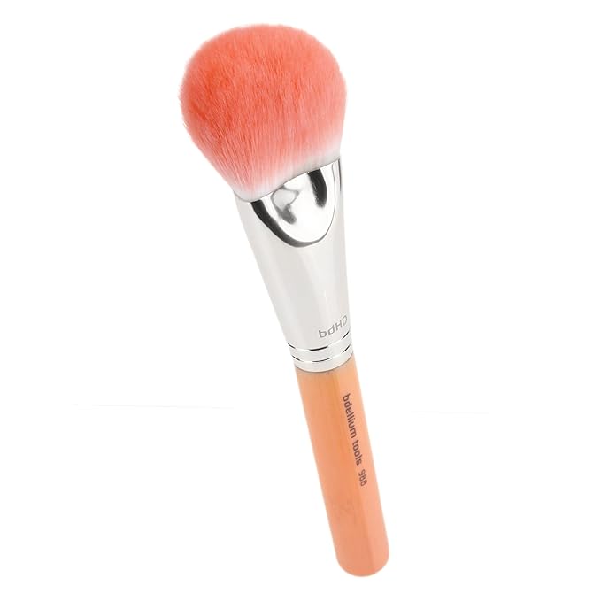 Bdellium Tools Professional Makeup Brush - Pink Bambu Series 988 BDHD Phase I Large Foundation/Powder - With Soft Synthetic Fibers, For Application & Blending (Pink, 1pc)