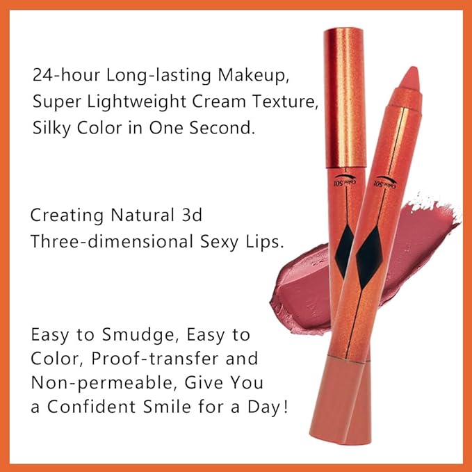 Nude Color Lip Liner Pencil, Smooth Matte Lipstick Crayon with Lip Pencil Sharpener for Women, Velvet Smudge Proof Smudgeproof Waterproof No Transfer Makeup Forever Lipliner 501#