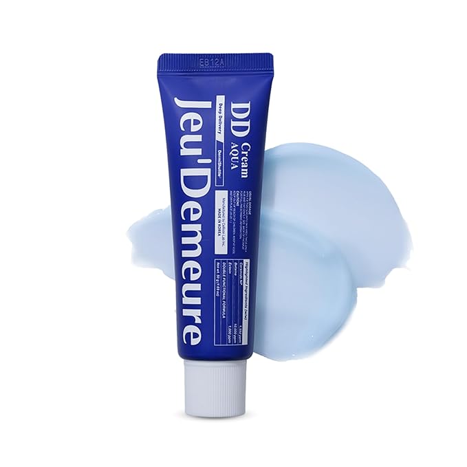JEU'DEMEURE DermiShuttle DD Gel Cream Aqua, Soothing & Hydration For Face, Neck and Hand with Ceramide, Betaine and Peptide, Lightweight Daily Moisturizer for Sensitive Skin, Korean Moisturizer (50g)