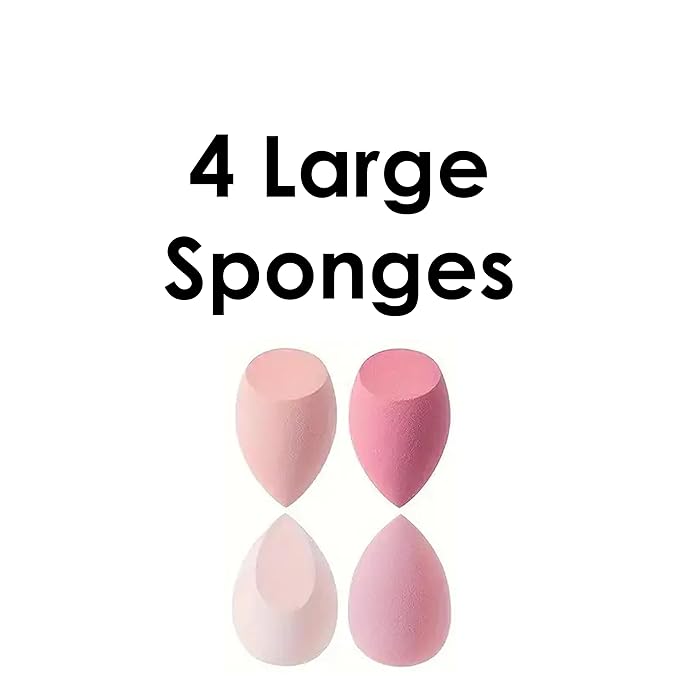 12 Piece Makeup Applicator Set- Latex Free Sponges, Wedges for Beauty Application Blender Powder Puff Set (1, Jar)