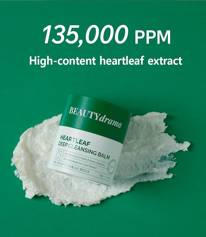 Heartleaf Deep Cleansing Balm – Soothing Makeup Remover with Houttuynia Cordata – For Sensitive & Oily Skin – 1.76FI Oz.