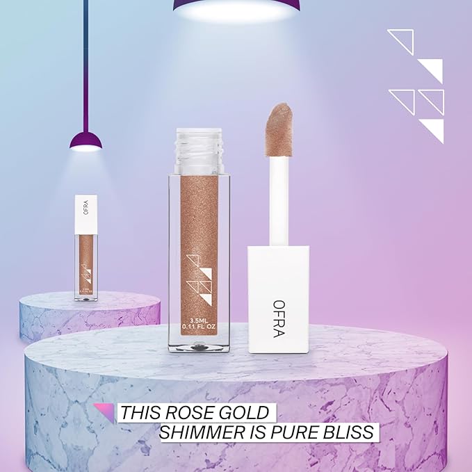 Ofra Lip Gloss - Blissful | Non Sticky, Ultra-Glossy Lip Gloss | Long Lasting Formula for a Smooth, Hydrated Finish | 3.5ml/1.1oz