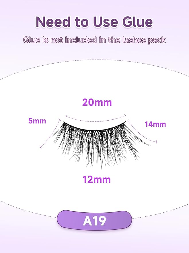 Half Eyelashes Natural Look False Eyelashes Half Lashes Cat Eye 14mm Wispy Eyelashes with Thin Band 3D Volume False Lashes Soft Strip Lashes Pack C Curl Natural Eyelashes Fake Lashes 7 Pair EVENTILL