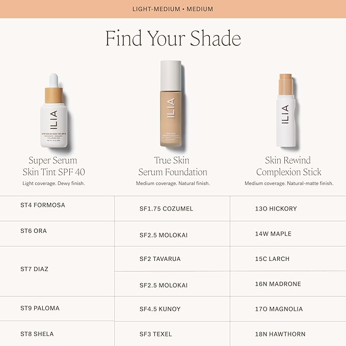 ILIA - Skin Rewind Complexion Stick - Foundation + Concealer + Skincare | Non-Toxic, Vegan, Cruelty-Free, Clean Makeup (17O - Magnolia, 0.35 oz | 10 g)