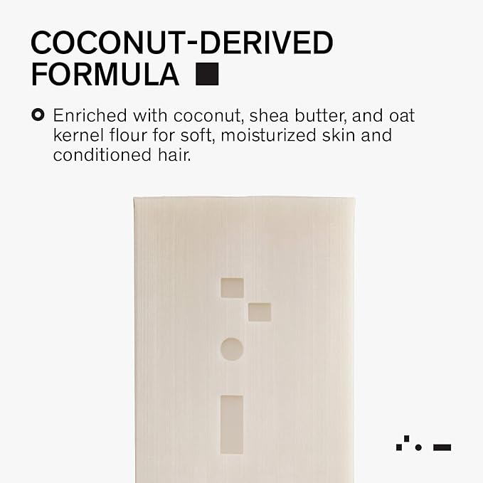 Bravo Sierra Body & Hair All-In-One Soap Bar - Tonka Bean & Lemon, 7 oz - Coconut, Shea Butter and Oat Flour for Soft Skin and Healthy Hair