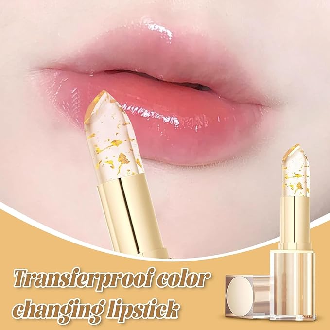 Color Changing Lipstick - Transferproof Moisturizing Lip Balm, Transparent to Pink Long Lasting Lip Tint, Hydrating Non-Stick Natural Lipstick