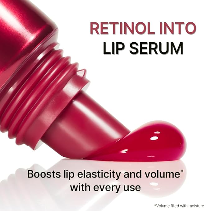 Primera Lip Retinol Serum Tube #Shy Red | Tinted Hydrating Lip Oil & Gloss, Korean Lip Stain made with Collagen, Long-lasting Plumping & Moisturizing Lip Care Serum (0.24 oz / 7g)