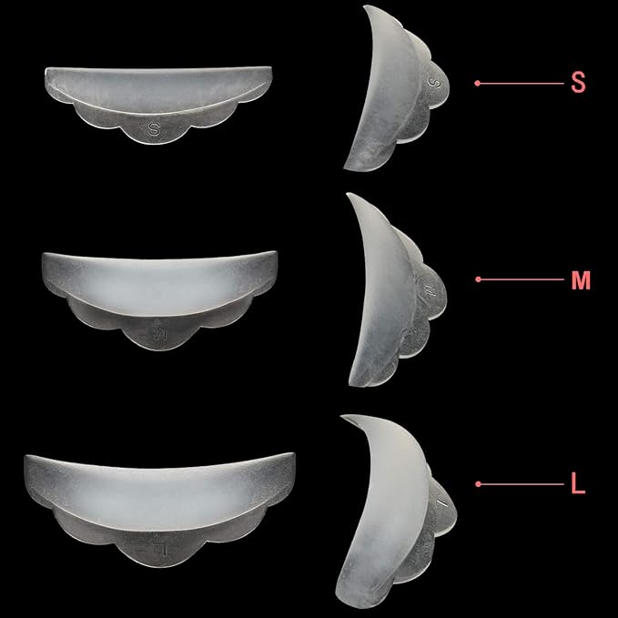 Silicone Eyelash Perming Tool Set, include 6 Pairs Eyelash Perming Curler Silicone Pad and Lash Y Brush, 13 Pieces Totally
