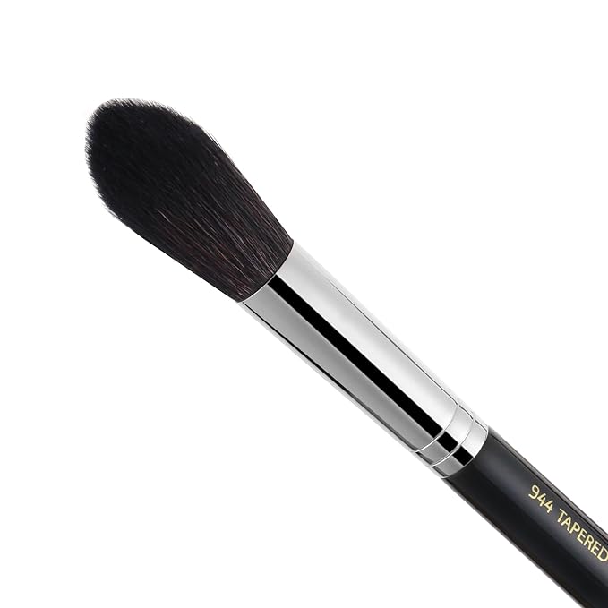 Bdellium Tools Professional Makeup Brush - Maestro Series 944 Tapered Contour - With Mix of Soft Synthetic & Natural Fibers, For Adding Dimension (Black, 1pc)
