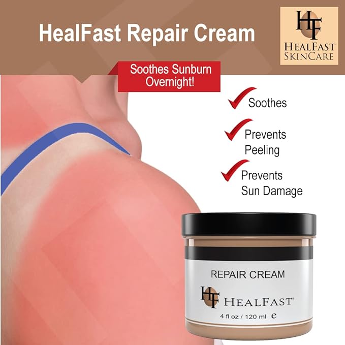 HealFast Sensitive Skin Repair Moisturizing Cream 4 Oz – For Dry, Itch– Fights Rashes, Dryness, Stretch Marks, Sunburn and Bed Sores – Herbal and Food Based Ingredients