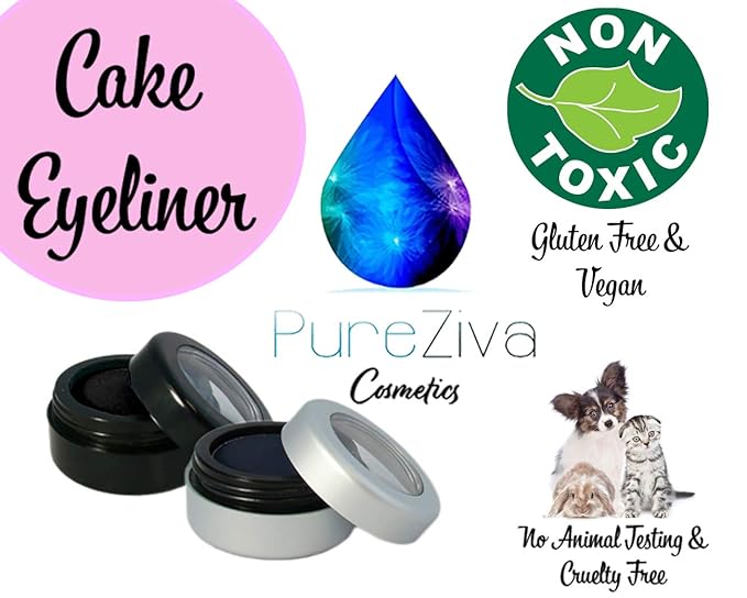 Matte Chocolate Truffle Brown Cake Eyeliner & Pressed Eyeshadow, Water Activated Powder; Gluten & Cruelty Free